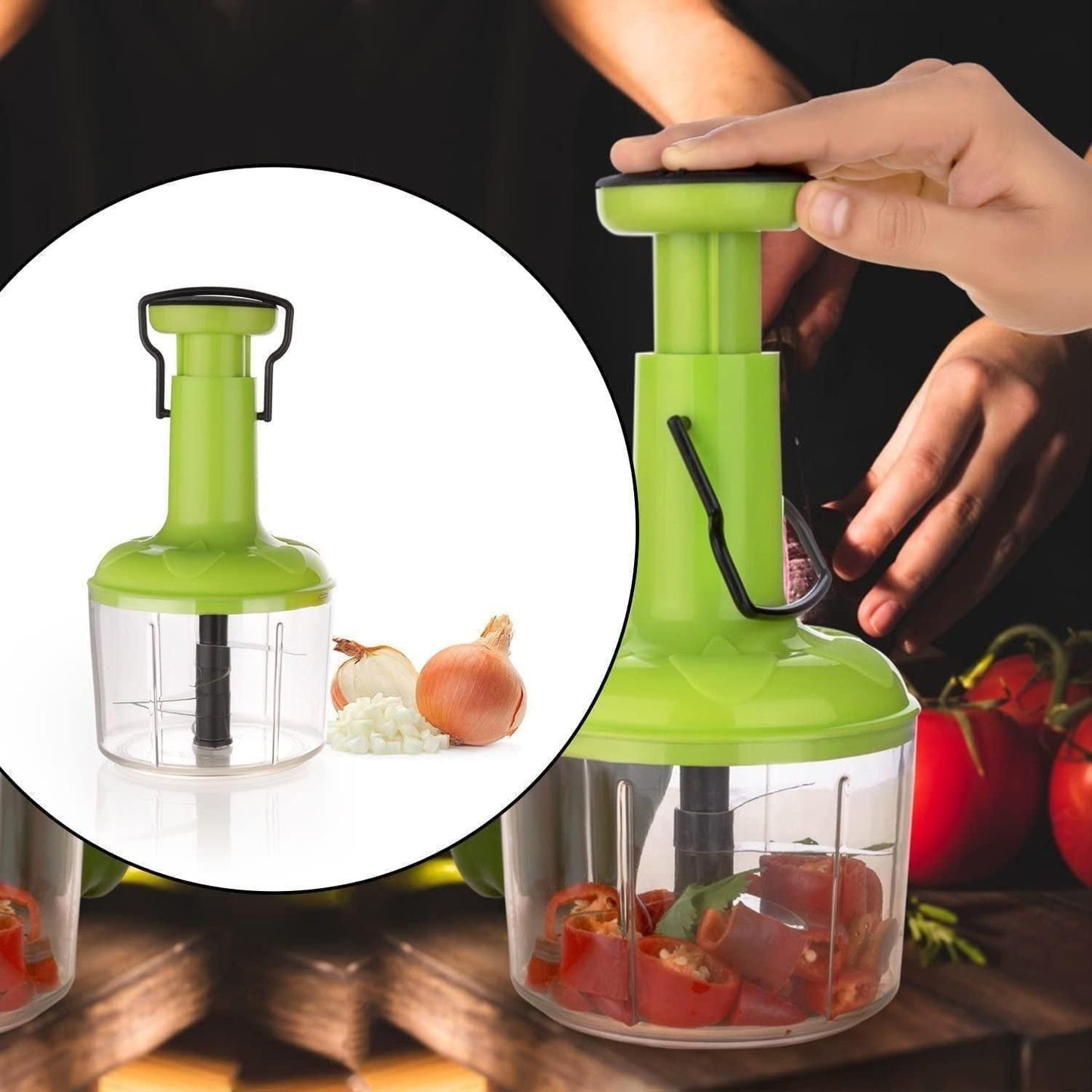 Manual Speedy Food Chopper – Chop Vegetables, Fruits & Nuts with Ease